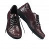 Damskie buty casual 698 bordo perła