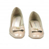 Eleganckie buty damskie 1270 lakier kość słoniowa