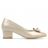 Eleganckie buty damskie 1270 lakier kość słoniowa
