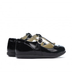 Buty dziecięce małe 63c czarna lakierowana kombinacja
