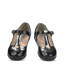 Buty dziecięce małe 63c czarna lakierowana kombinacja