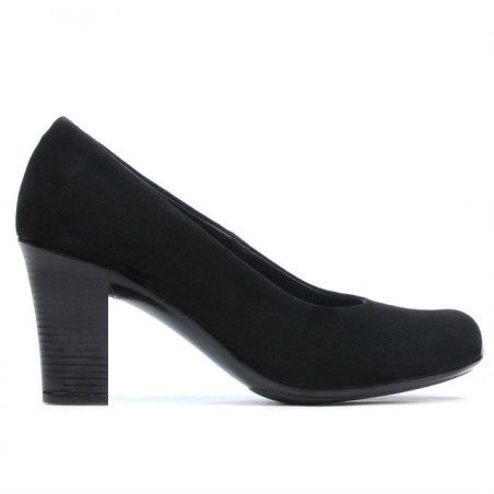 Damskie buty casual / eleganckie 643 czarne welur