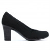 Damskie buty casual / eleganckie 643 czarne welur