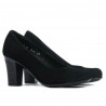 Damskie buty casual / eleganckie 643 czarne welur