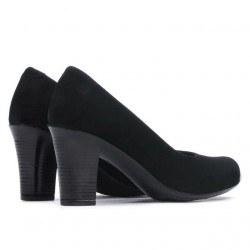 Damskie buty casual / eleganckie 643 czarne welur