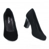 Damskie buty casual / eleganckie 643 czarne welur