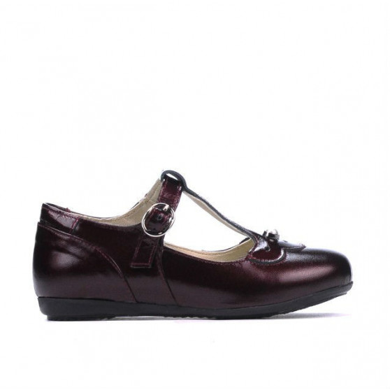 Buty dziecięce 63c lakier bordowy