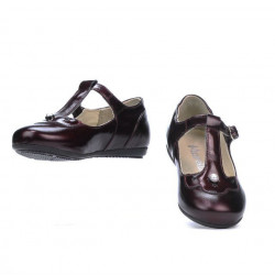 Buty dziecięce 63c lakier bordowy