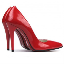 Eleganckie buty damskie 1241 lakierowane czerwone