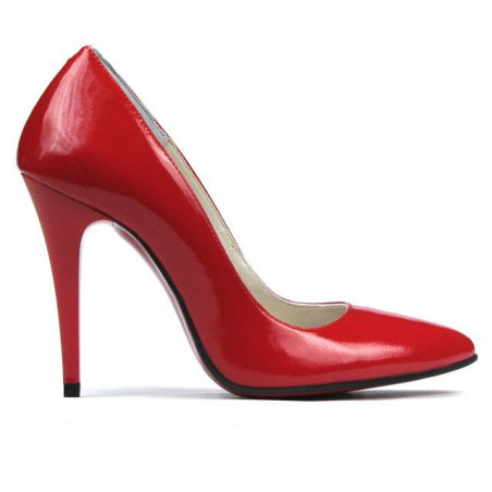 Eleganckie buty damskie 1241 lakierowane czerwone