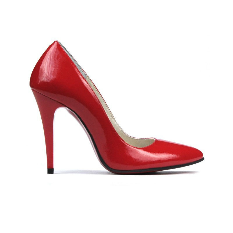 Eleganckie buty damskie 1241 lakierowane czerwone