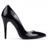 Damskie eleganckie buty 1241 lakierowane czarne