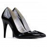Damskie eleganckie buty 1241 lakierowane czarne