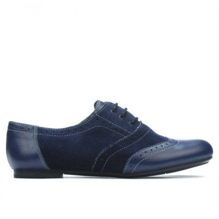 Damskie buty casual 186 indigo kombinowane