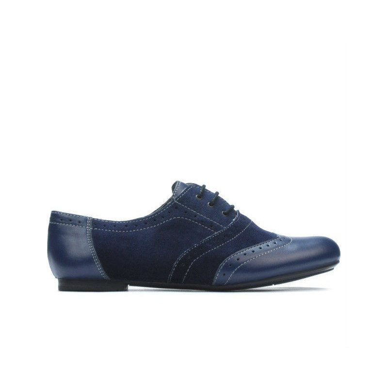 Damskie buty casual 186 indigo kombinowane