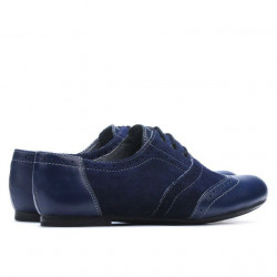 Damskie buty casual 186 indigo kombinowane