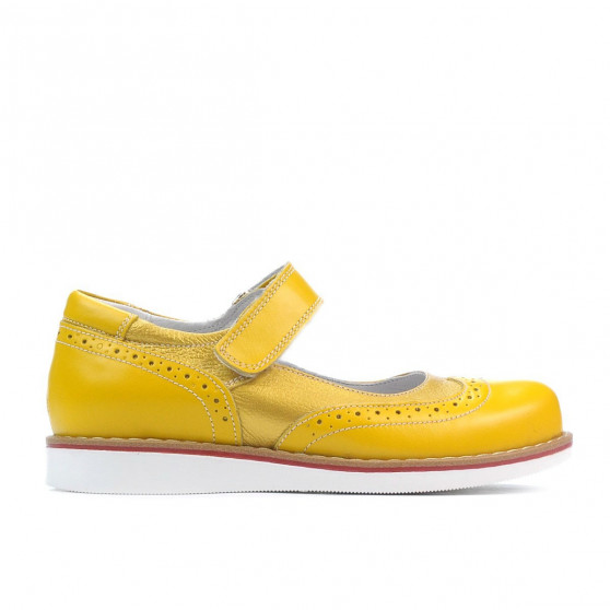 Dziecięce buty 153 żółty kombinowany