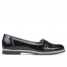 Buty casual damskie 699 lakier czarny połączony