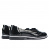 Buty casual damskie 699 lakier czarny połączony