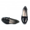 Buty casual damskie 699 lakier czarny połączony