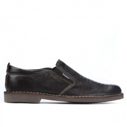 Casualowe buty męskie 7200p perforowane w kolorze kawy