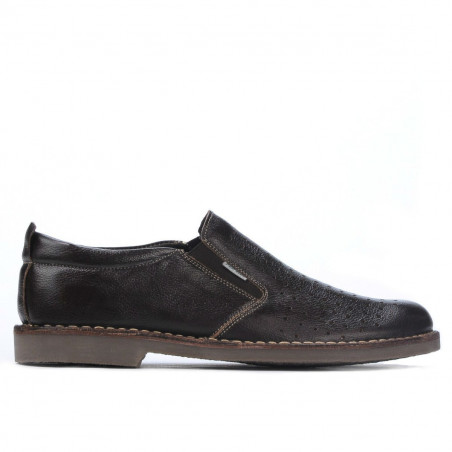 Casualowe buty męskie 7200p perforowane w kolorze kawy