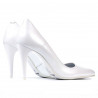 Eleganckie buty damskie 1246 perłowe białe