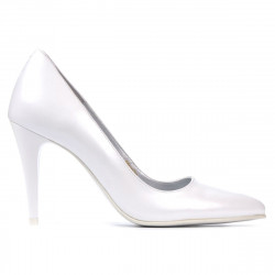 Eleganckie buty damskie 1246 perłowe białe