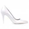 Eleganckie buty damskie 1246 perłowe białe