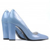 Eleganckie buty damskie 1261 lakierowane niebieskie