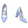 Eleganckie buty damskie 1261 lakierowane niebieskie