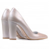 Eleganckie damskie buty 1261 cappuccino perłowy