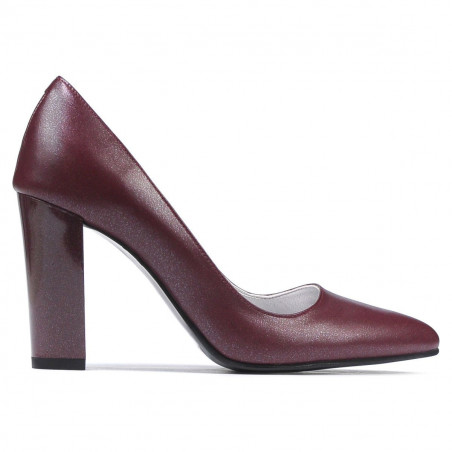 Damskie eleganckie buty 1261 bordo perłowy