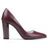 Damskie eleganckie buty 1261 bordo perłowy