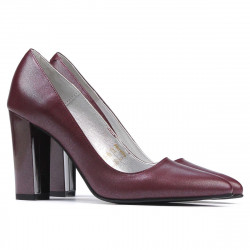 Damskie eleganckie buty 1261 bordo perłowy