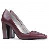 Damskie eleganckie buty 1261 bordo perłowy