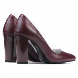 Damskie eleganckie buty 1261 bordo perłowy