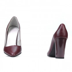 Damskie eleganckie buty 1261 bordo perłowy