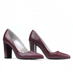 Damskie eleganckie buty 1261 bordo perłowy