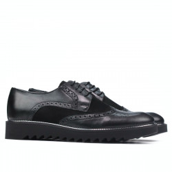 Męskie buty casual 831 czarne kombinowane