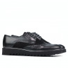 Męskie buty casual 831 czarne kombinowane