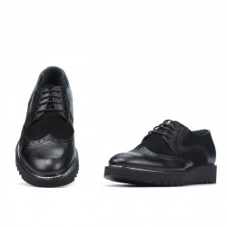Męskie buty casual 831 czarne kombinowane