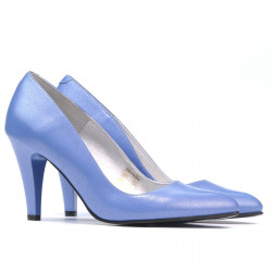 Eleganckie buty damskie 1234 niebieski perłowy