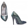 Eleganckie buty damskie 1241 zielony perłowy