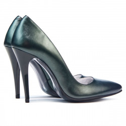Eleganckie buty damskie 1241 zielony perłowy