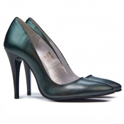 Eleganckie buty damskie 1241 zielony perłowy