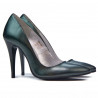 Eleganckie buty damskie 1241 zielony perłowy