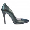 Eleganckie buty damskie 1241 zielony perłowy