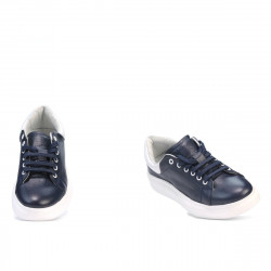 Buty sportowe damskie 6008 indygo+białe