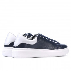 Buty sportowe damskie 6008 indygo+białe